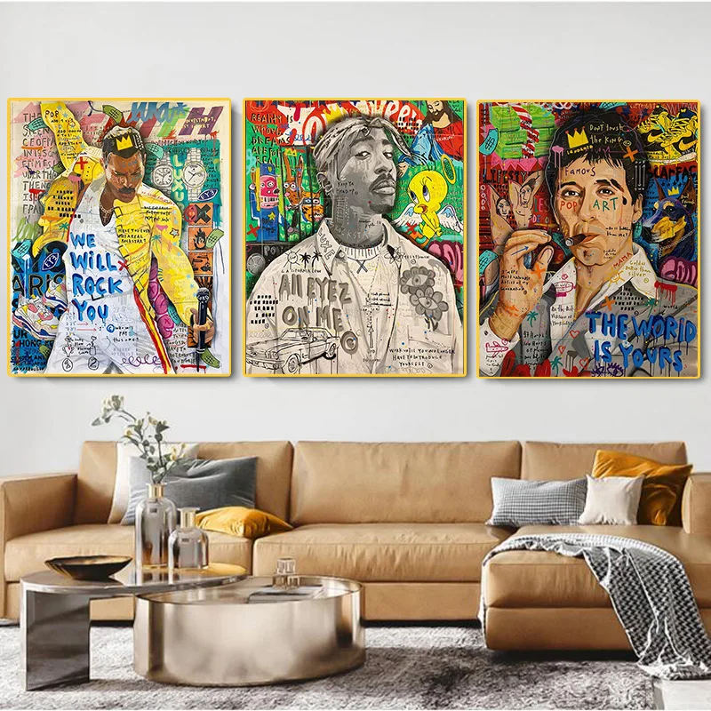 Graffiti Tupac Pop Art Singer Hip Hop Portrait Poster 2Pac Rapper Canvas Painting Print Wall Picture For Living Room Home Decor
Graffiti Tupac Pop Art Singer Hip Hop Portrait Poster 2Pac Rapper Canvas Painting Print Wall Picture For Living Room Home Decor