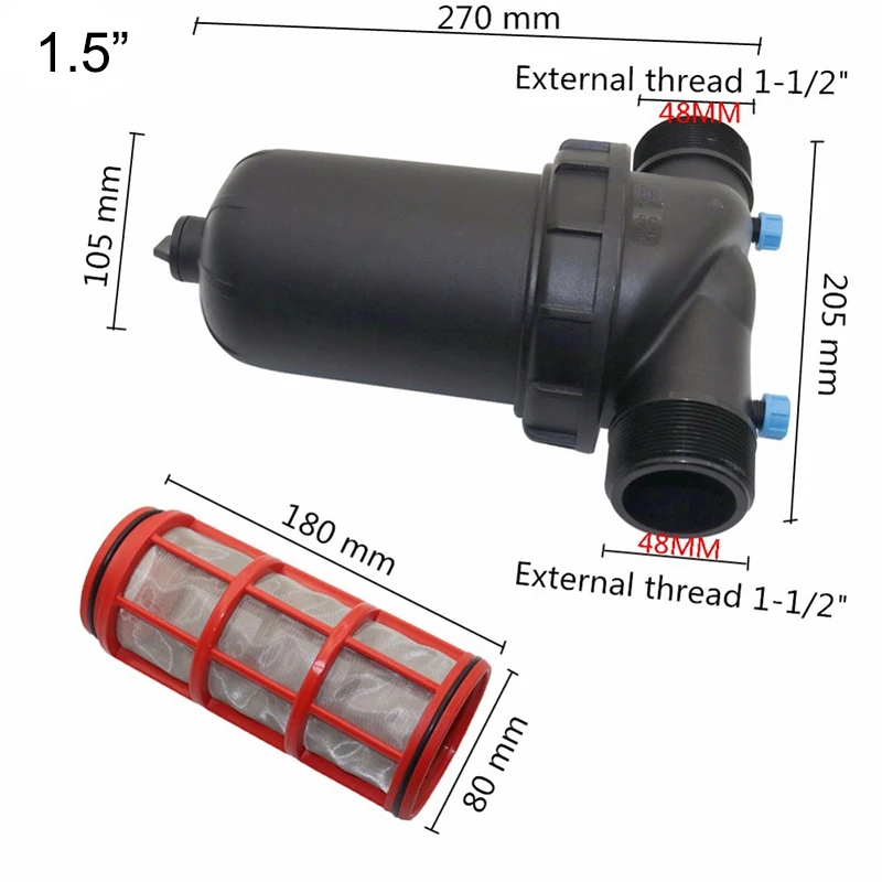 1.5 Inch , 120 Mesh Screen Filter Sprayer Filter Garden Drip Irrigation Filter Watering Kits For Agriculture ,Garden ,Yard 1 P
1.5 Inch , 120 Mesh Screen Filter Sprayer Filter Garden Drip Irrigation Filter Watering Kits For Agriculture ,Garden ,Yard 1 P