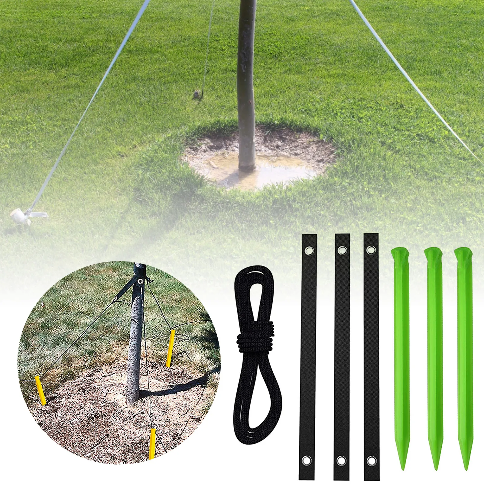 12 Inch Tree Staking Kit Reusable Heavy-duty Garden Anchor Kit Strong Material Effective Protect Your Young Tree
12 Inch Tree Staking Kit Reusable Heavy-duty Garden Anchor Kit Strong Material Effective Protect Your Young Tree