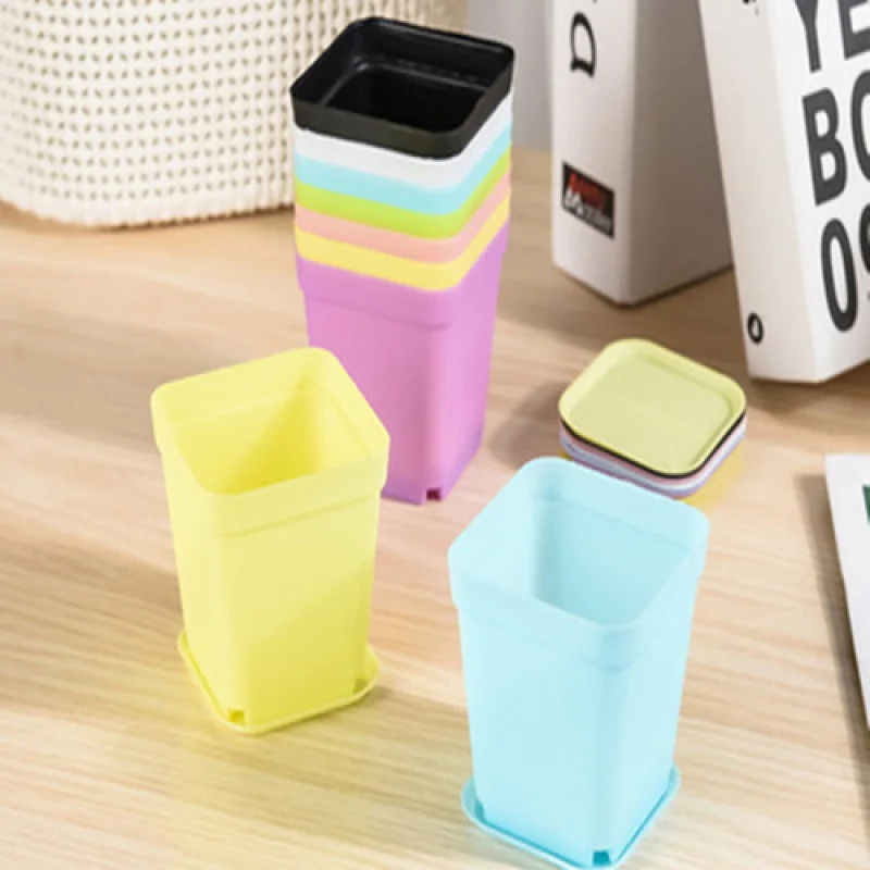 Colorful succulent flower pot seedling small square pot plant plastic flower pot
Colorful succulent flower pot seedling small square pot plant plastic flower pot