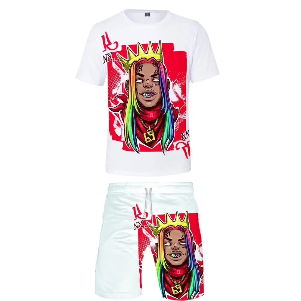 Set Tshirt and Shorts Kpop Fashion Casual Tshirt Suit for Men/women Streetwear 2020 6ix9ine New Albume Gooba Two Piece Button
Set Tshirt and Shorts Kpop Fashion Casual Tshirt Suit for Men/women Streetwear 2020 6ix9ine New Albume Gooba Two Piece Button