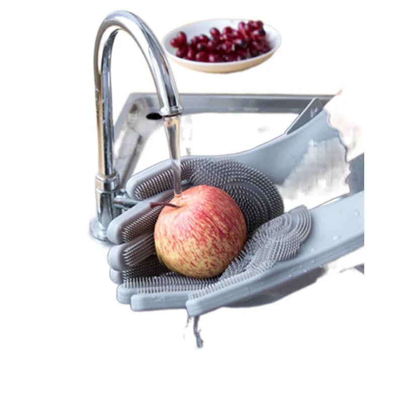NEW Silicone Gloves Kitchen Cleaning Dishwashing Magic Scrubber Rubber Dish Washing Tools Gadgets
NEW Silicone Gloves Kitchen Cleaning Dishwashing Magic Scrubber Rubber Dish Washing Tools Gadgets