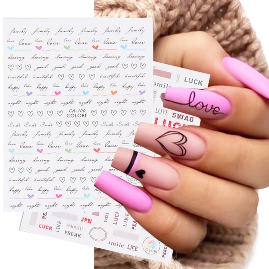 1PC Cool English Letter 3D Stickers for Nails Love Character Image Nail Art Decorations Foil Fashion Manicure Slider GLCA017-409
1PC Cool English Letter 3D Stickers for Nails Love Character Image Nail Art Decorations Foil Fashion Manicure Slider GLCA017-409