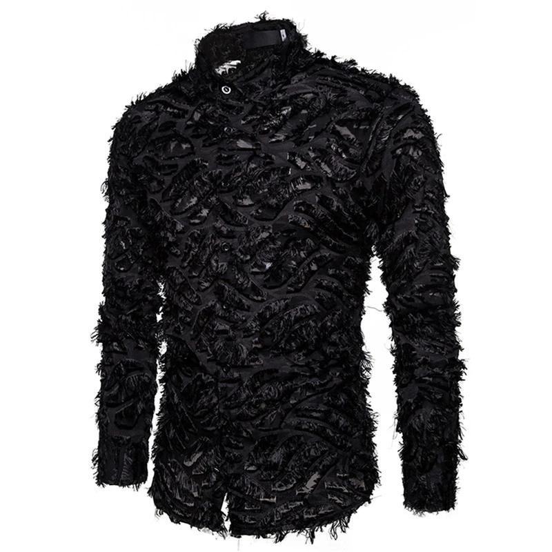 Men Feather Decor Shirt Long Sleeve Male Blouse Casual Autumn Shirts Hawaiian Men Clothing Camisa Masculina
Men Feather Decor Shirt Long Sleeve Male Blouse Casual Autumn Shirts Hawaiian Men Clothing Camisa Masculina