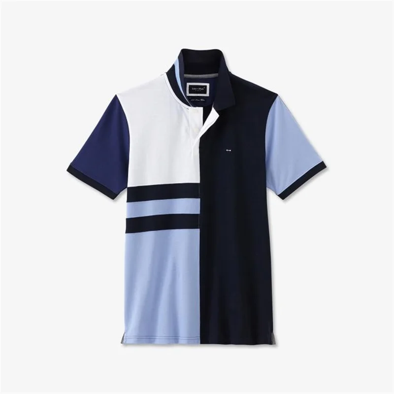 

New arrive Patchwork 2020 Business Mens Brand Polo Shirt Eden Park Male Short Sleeve Casual Slim French Polos Shirts M-XXXL