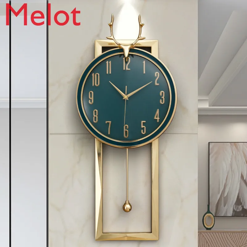 Wall Clock Deer Head Fashion Clock Simple Wall-Mounted Clock Home New Chinese Background Wall Decoration Family Art Quality
Wall Clock Deer Head Fashion Clock Simple Wall-Mounted Clock Home New Chinese Background Wall Decoration Family Art Quality