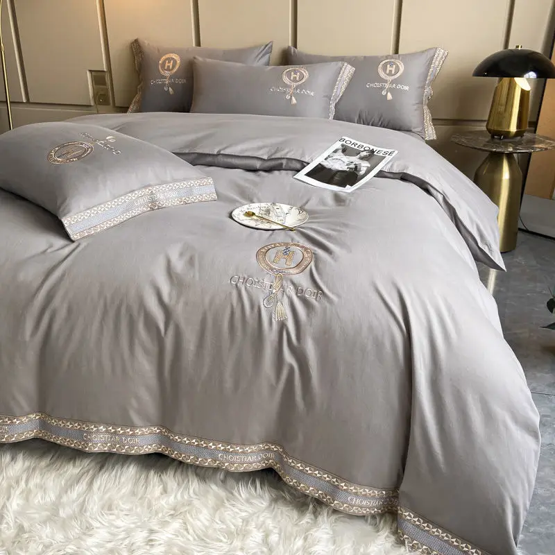 Pure Cotton Duvet Cover Set Upscale Fashion Bed Sheet Pillowcases Ultra Soft Easy Care Simple Style Bedding Set
Pure Cotton Duvet Cover Set Upscale Fashion Bed Sheet Pillowcases Ultra Soft Easy Care Simple Style Bedding Set