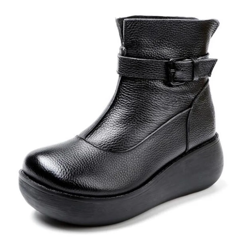 Туфли на танкетке с высоким каблуком и толстой подошвой, увеличивающие рост, первый слой из воловьей кожи, кожаная обувь, женские осенне-зим... 
Туфли на танкетке с высоким каблуком и толстой подошвой, увеличивающие рост, первый слой из воловьей кожи, кожаная обувь, женские осенне-зим...