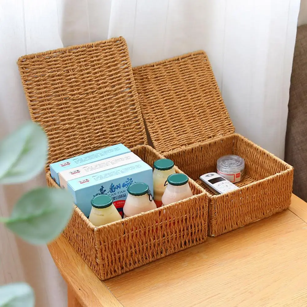 Storage Organizer Practical Three Color Unique Handmade Storage Basket for Dorm Rattan Basket Storage Case
Storage Organizer Practical Three Color Unique Handmade Storage Basket for Dorm Rattan Basket Storage Case