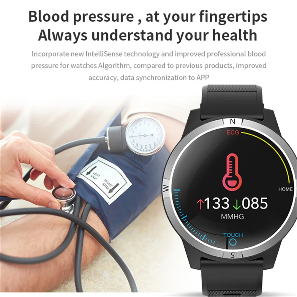 Умные часы 2019 HRV ECG PPG измерение сердечного ритма артериального давления