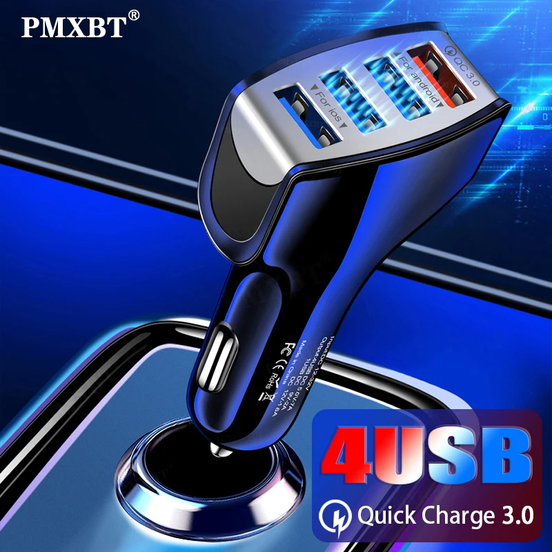 QC 3.0 USB Car Charger 4 Port Mobile Phone Fast Charging Adapter For iPhone X Xiaomi Mi 9 Redmi Smartphone Universal Car Charger
QC 3.0 USB Car Charger 4 Port Mobile Phone Fast Charging Adapter For iPhone X Xiaomi Mi 9 Redmi Smartphone Universal Car Charger