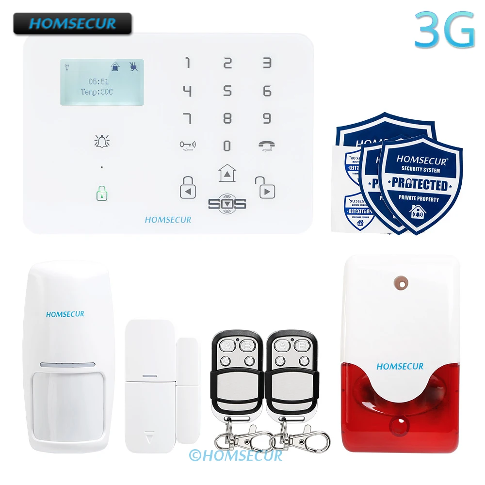 (Russian/Francais/Deutsch Menu Adjustable) HOMSECUR Wireless&wired WCDMA-3G/GSM Home Security Alarm System +IOS/Android APP
(Russian/Francais/Deutsch Menu Adjustable) HOMSECUR Wireless&wired WCDMA-3G/GSM Home Security Alarm System +IOS/Android APP