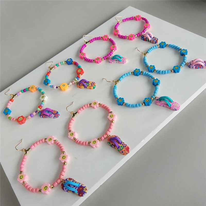 MASA 2021 New Multicolor Polymer Clay Beads Hoop Earrings for Women Boho Geometric Big Round Circle Earrings Party Jewelry Gift
MASA 2021 New Multicolor Polymer Clay Beads Hoop Earrings for Women Boho Geometric Big Round Circle Earrings Party Jewelry Gift