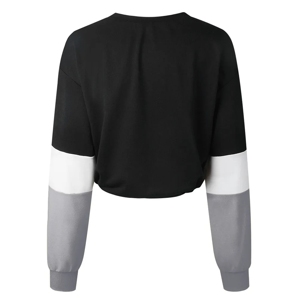 Womens Long Sleeve Splcing Color Sweatshirt Pullover Tops Blouse Patchwork harajuku clothes hoodies women sudadera mujer
Womens Long Sleeve Splcing Color Sweatshirt Pullover Tops Blouse Patchwork harajuku clothes hoodies women sudadera mujer