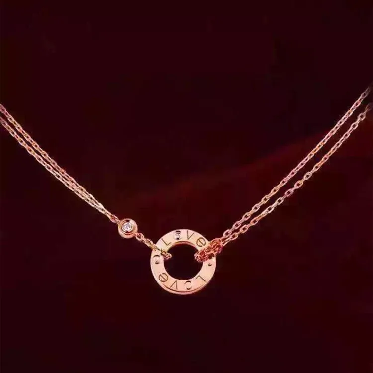 Ornament Love Series Circle Double Chain One Circle One Diamond Zircon Bracelet Rose Women Bracelet Gift
Ornament Love Series Circle Double Chain One Circle One Diamond Zircon Bracelet Rose Women Bracelet Gift