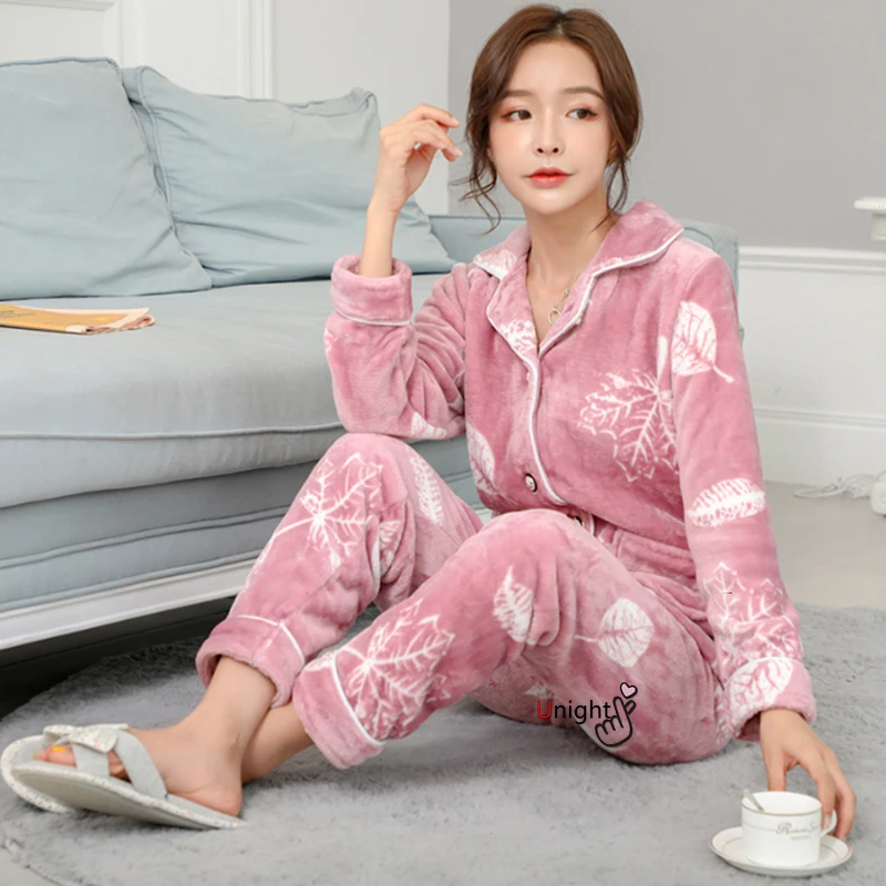 Winter Women Thicken Warm Pajamas Sets Flannel Long Sleeve Sleepwear Lounge Clothes Home Suit Nightgown Pyjamas
Winter Women Thicken Warm Pajamas Sets Flannel Long Sleeve Sleepwear Lounge Clothes Home Suit Nightgown Pyjamas