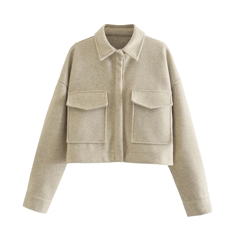 ZXQJ Women 2021 Fashion With Pockets Oversized Short Jacket Coat Vintage Long Sleeve Snap-Button Female Outerwear Chic Tops
ZXQJ Women 2021 Fashion With Pockets Oversized Short Jacket Coat Vintage Long Sleeve Snap-Button Female Outerwear Chic Tops