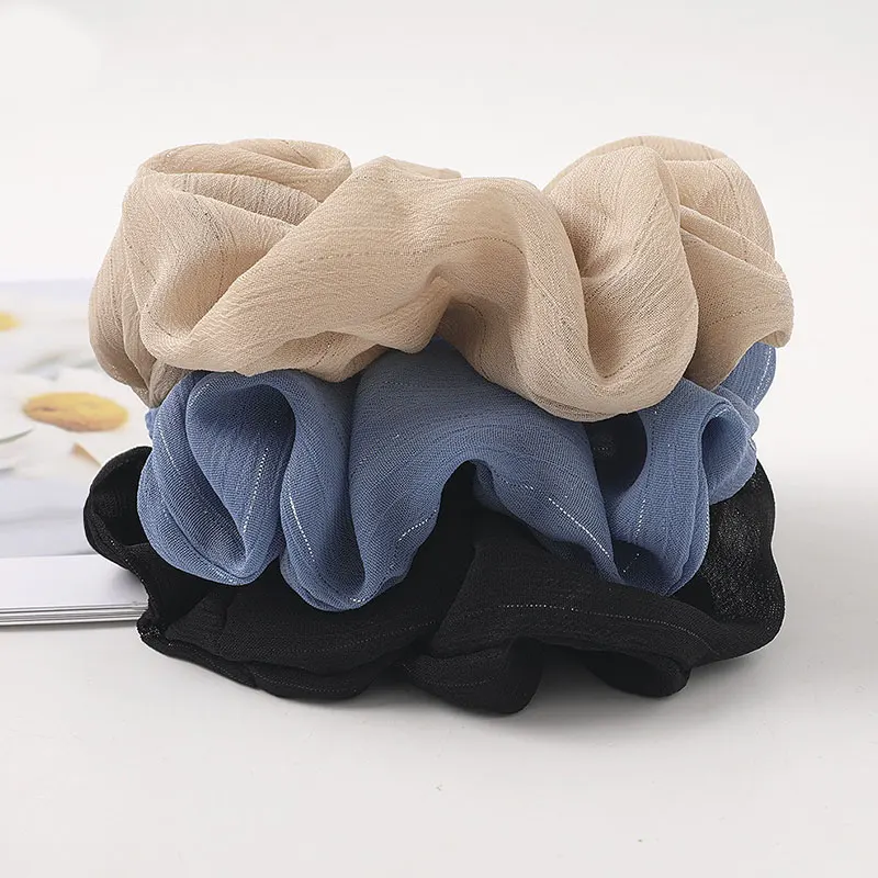 Solid Color Chiffon Silver Bright Silk Hair Rope Ponytail Scrunchies Women Elastic Hair Bands Rubber Band Lady Hair Accessories
Solid Color Chiffon Silver Bright Silk Hair Rope Ponytail Scrunchies Women Elastic Hair Bands Rubber Band Lady Hair Accessories