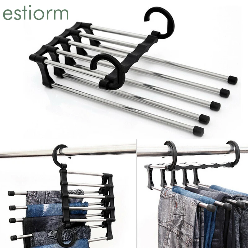Multifunctional 5 in 1 Pants Rack,Space Saving Pants Hangers With Clips,Wardrobe Storage Organizer For Pants Jeans Trousers
Multifunctional 5 in 1 Pants Rack,Space Saving Pants Hangers With Clips,Wardrobe Storage Organizer For Pants Jeans Trousers