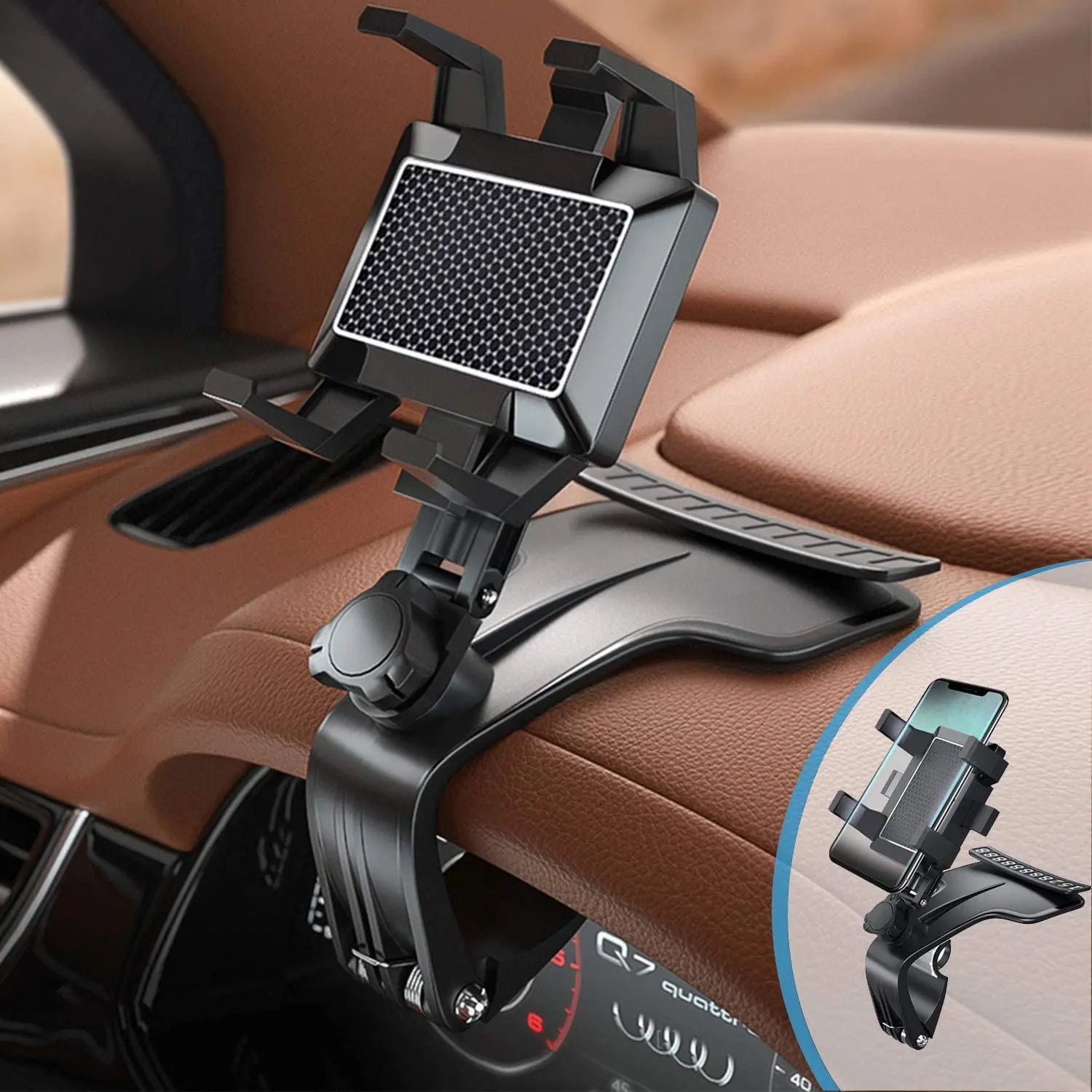 Car Phone Holder, Multifunction Car Dashboard Holder Rearview Mirror with 360 ° Adjustable Spring Clip, Suitable for 3 to 7
Car Phone Holder, Multifunction Car Dashboard Holder Rearview Mirror with 360 ° Adjustable Spring Clip, Suitable for 3 to 7