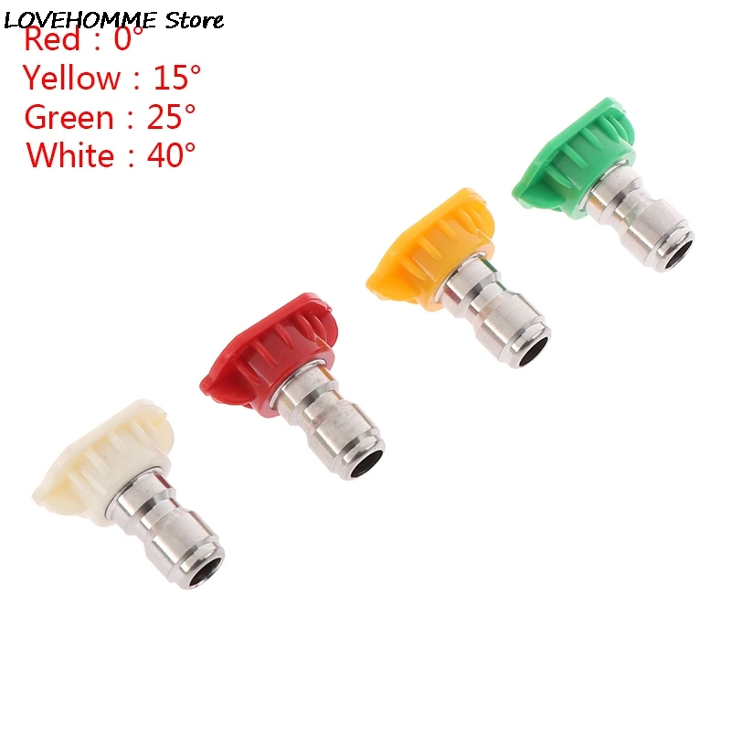 1/4" Stainless Steel 4000 Psi Quick Connect High Pressure Spray Tip 0 15 25 40 65 Degree Nozzle 4.0 Orifice Size
1/4" Stainless Steel 4000 Psi Quick Connect High Pressure Spray Tip 0 15 25 40 65 Degree Nozzle 4.0 Orifice Size