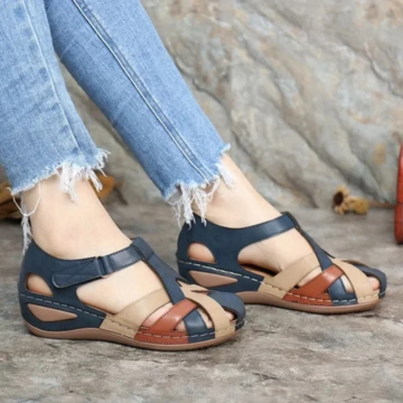 Women Sandals 2022 Summer Soft Sole Closed Toe Wedges Shoes Hollow Out Non Slip Pu Leather Ladies Shoes Mixed Color Female Shoes
Women Sandals 2022 Summer Soft Sole Closed Toe Wedges Shoes Hollow Out Non Slip Pu Leather Ladies Shoes Mixed Color Female Shoes