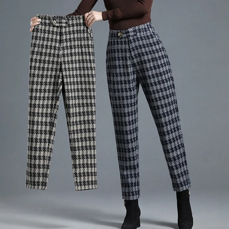 2022 Woolen Plaid Pants Women's Autumn and Winter New Loose Harem Pants High Waist Slim Nine-point Radish Casual Women's H40
2022 Woolen Plaid Pants Women's Autumn and Winter New Loose Harem Pants High Waist Slim Nine-point Radish Casual Women's H40