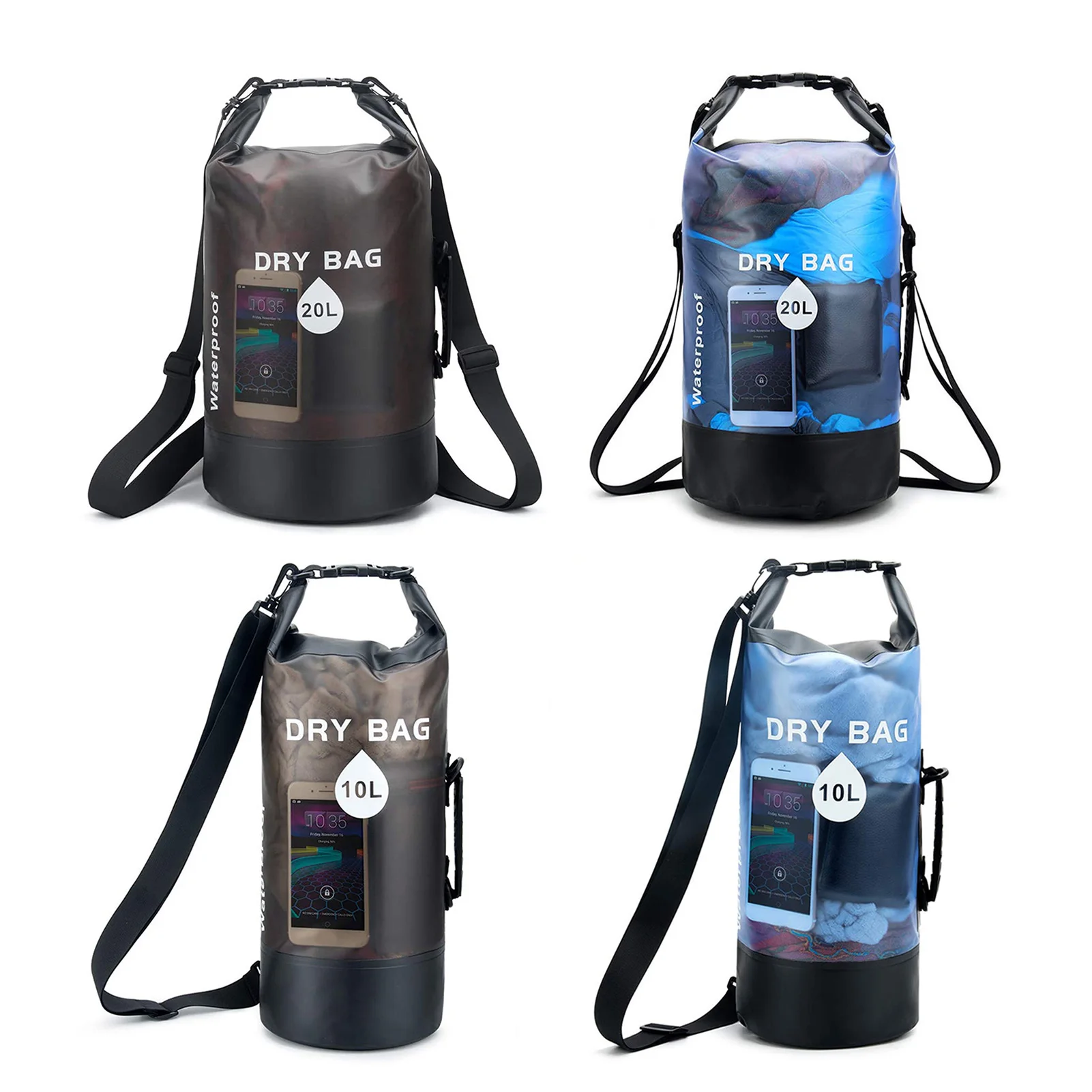 Outdoor Beach Waterproof Bucket Bag Transparent PVC Waterproof Bucket Bag Drifting Waterproof Swimming Bag Tourism Equipment
Outdoor Beach Waterproof Bucket Bag Transparent PVC Waterproof Bucket Bag Drifting Waterproof Swimming Bag Tourism Equipment