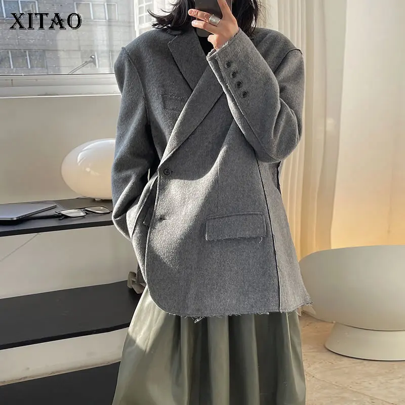 XITAO, однотонный Женский блейзер, простой, асимметричный, свободный, модное, темпераментное, универсальное пальто, новинка зимы 2021, топ GWJ1960
XITAO, однотонный Женский блейзер, простой, асимметричный, свободный, модное, темпераментное, универсальное пальто, новинка зимы 2021, топ GWJ1960
