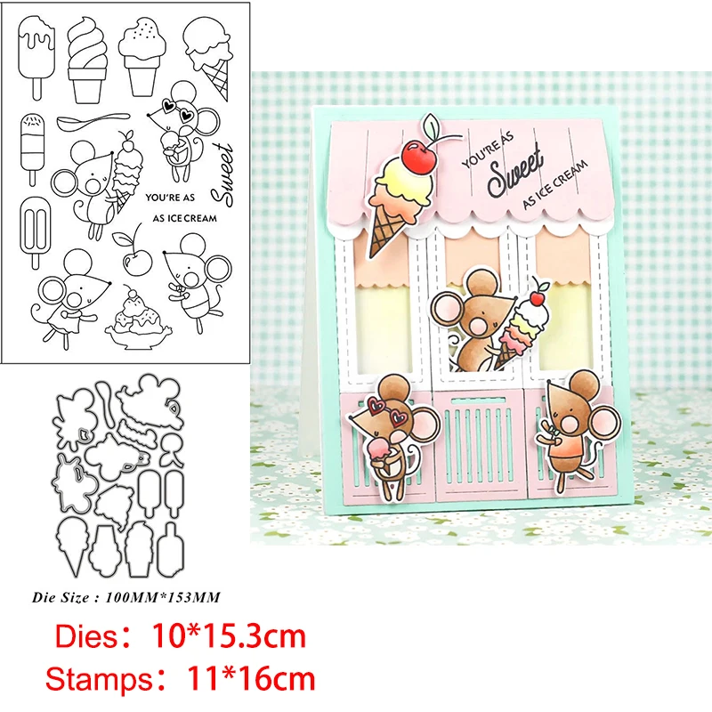 Mouse Mice Ice Cream Metal Cutting Dies Stencils Cear Stamp for DIY Scrapbooking photo album Decorative Embossing Paper Cards
Mouse Mice Ice Cream Metal Cutting Dies Stencils Cear Stamp for DIY Scrapbooking photo album Decorative Embossing Paper Cards