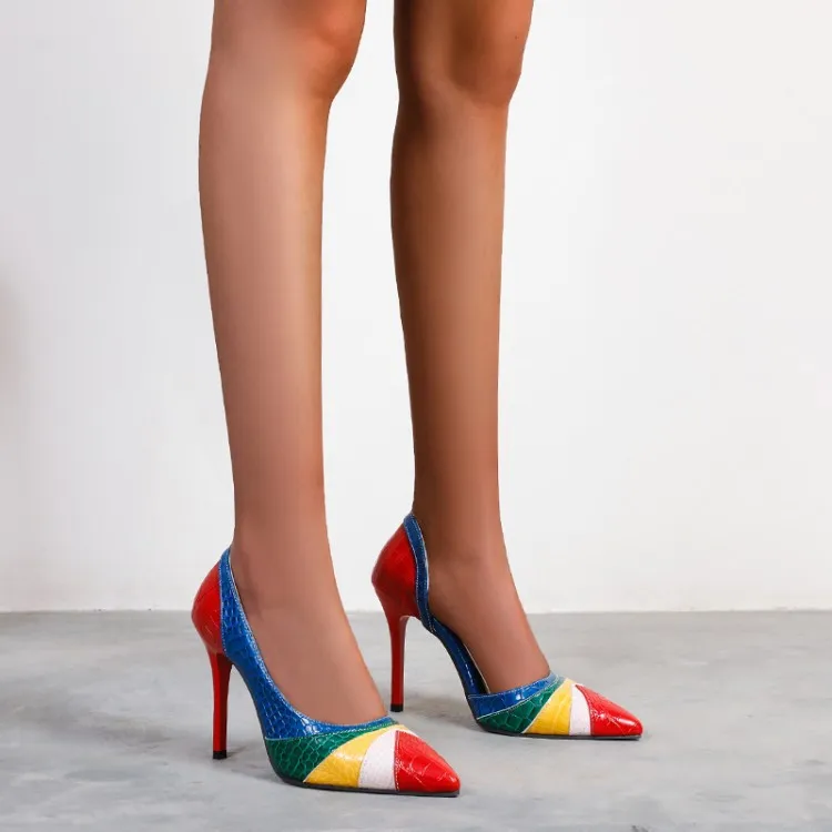 

Новые пикантные женские туфли на высоком каблуке, женские туфли-лодочки; С острым носом на высоком тонком каблуке 10 см размера плюс 10,5-9 и 9,5-11...