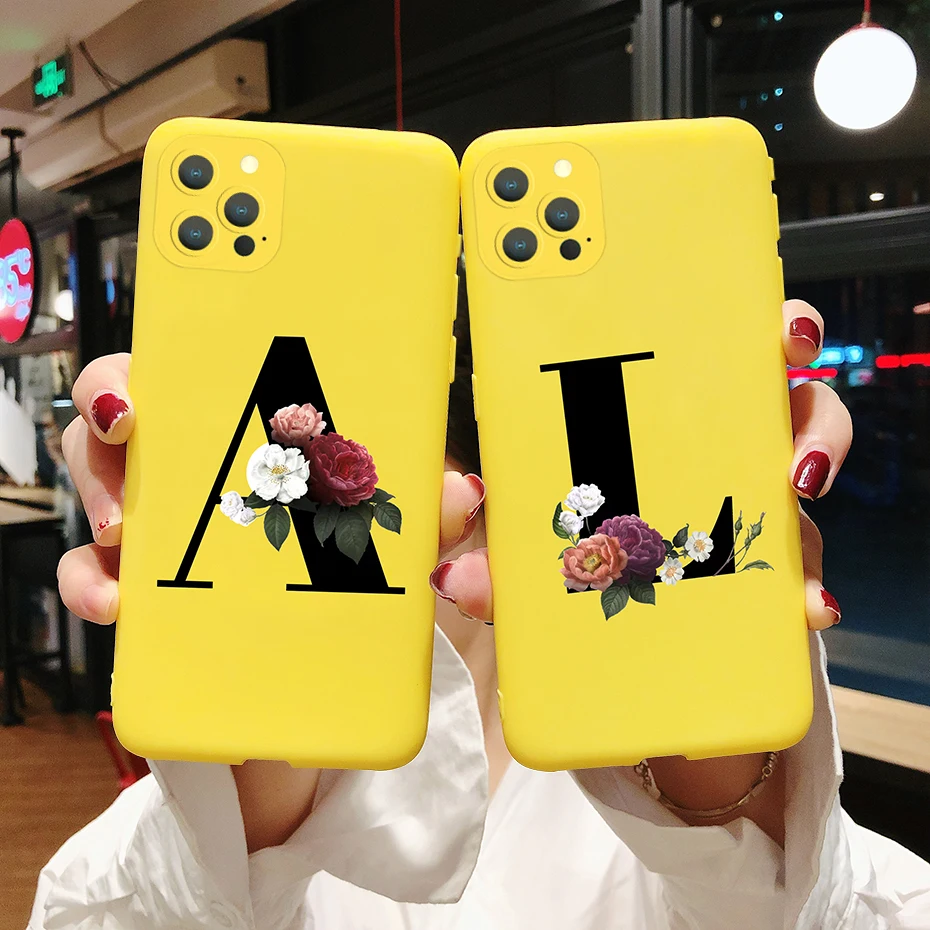 Custom Name Initial Letter A To Z Yellow Flowers Phone Case For iPhone 12 11 Pro Max 12 Mini XS Max X XR Alphabet TPU Soft Cover
Custom Name Initial Letter A To Z Yellow Flowers Phone Case For iPhone 12 11 Pro Max 12 Mini XS Max X XR Alphabet TPU Soft Cover