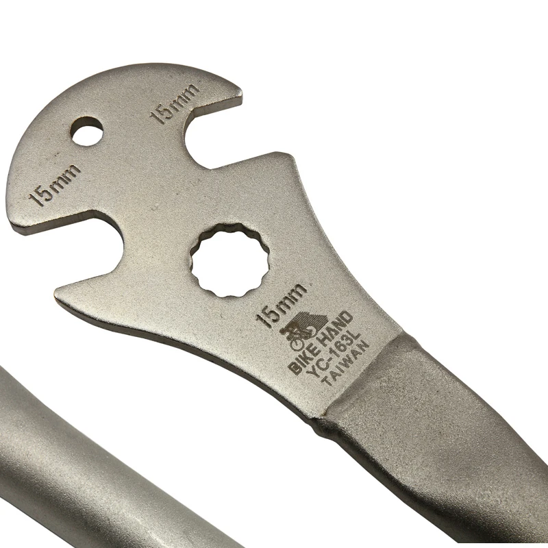BIKEHAND Bicycle Foot Pedal Wrench Spanner Bike Repair Tool Alloy Steel Long Handle Professional Cycling 15mm YC-163L | Спорт и