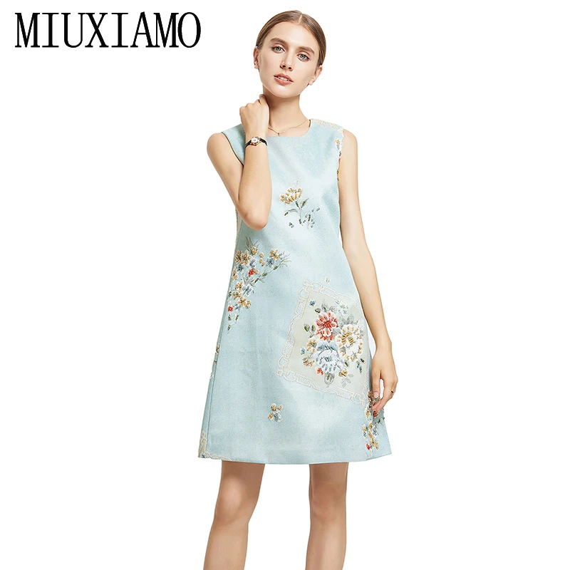 MIUXIMAO High Quality 2019 Fall Dress Fashion Sleeveless Flower Luxurious Diamonds Above Knee Tank Elegant Dress Women Vestidos
MIUXIMAO High Quality 2019 Fall Dress Fashion Sleeveless Flower Luxurious Diamonds Above Knee Tank Elegant Dress Women Vestidos