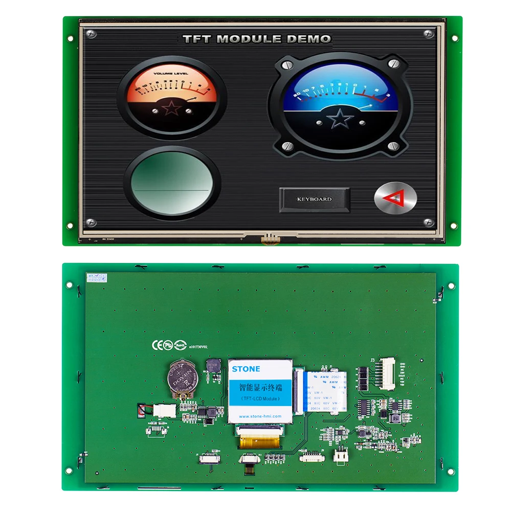 10.1 inch HMI TFT Display Module 1024*600 with Software+Program Support any MCU
10.1 inch HMI TFT Display Module 1024*600 with Software+Program Support any MCU