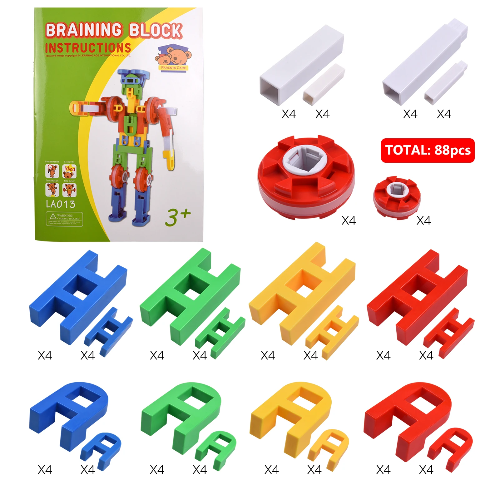 iQ HOUSE 88-Piece Building Block Set DIY Construction Engineering Toy Early Education Intelligence Development Toy for Age 3+
iQ HOUSE 88-Piece Building Block Set DIY Construction Engineering Toy Early Education Intelligence Development Toy for Age 3+