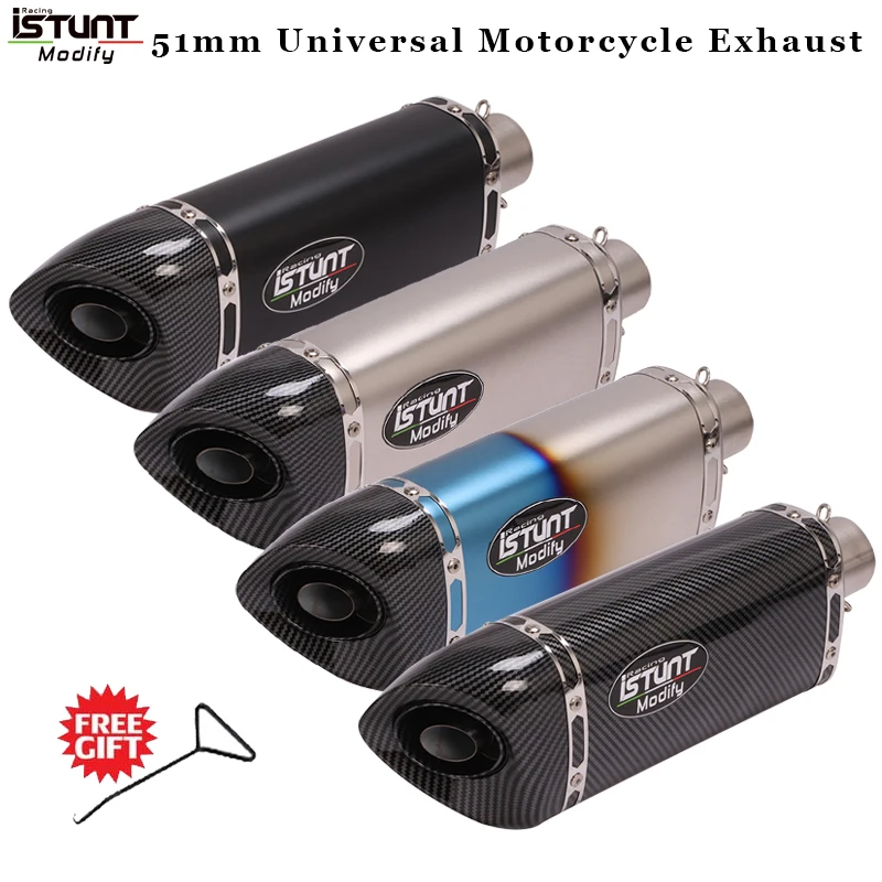 Universal 38-51MM Motorcycle Exhaust Muffler Pipe Stainless Steel GP Scooter Motorbike Pipe For Honda CBR1000RR R1 R3 R6 Z900
Universal 38-51MM Motorcycle Exhaust Muffler Pipe Stainless Steel GP Scooter Motorbike Pipe For Honda CBR1000RR R1 R3 R6 Z900