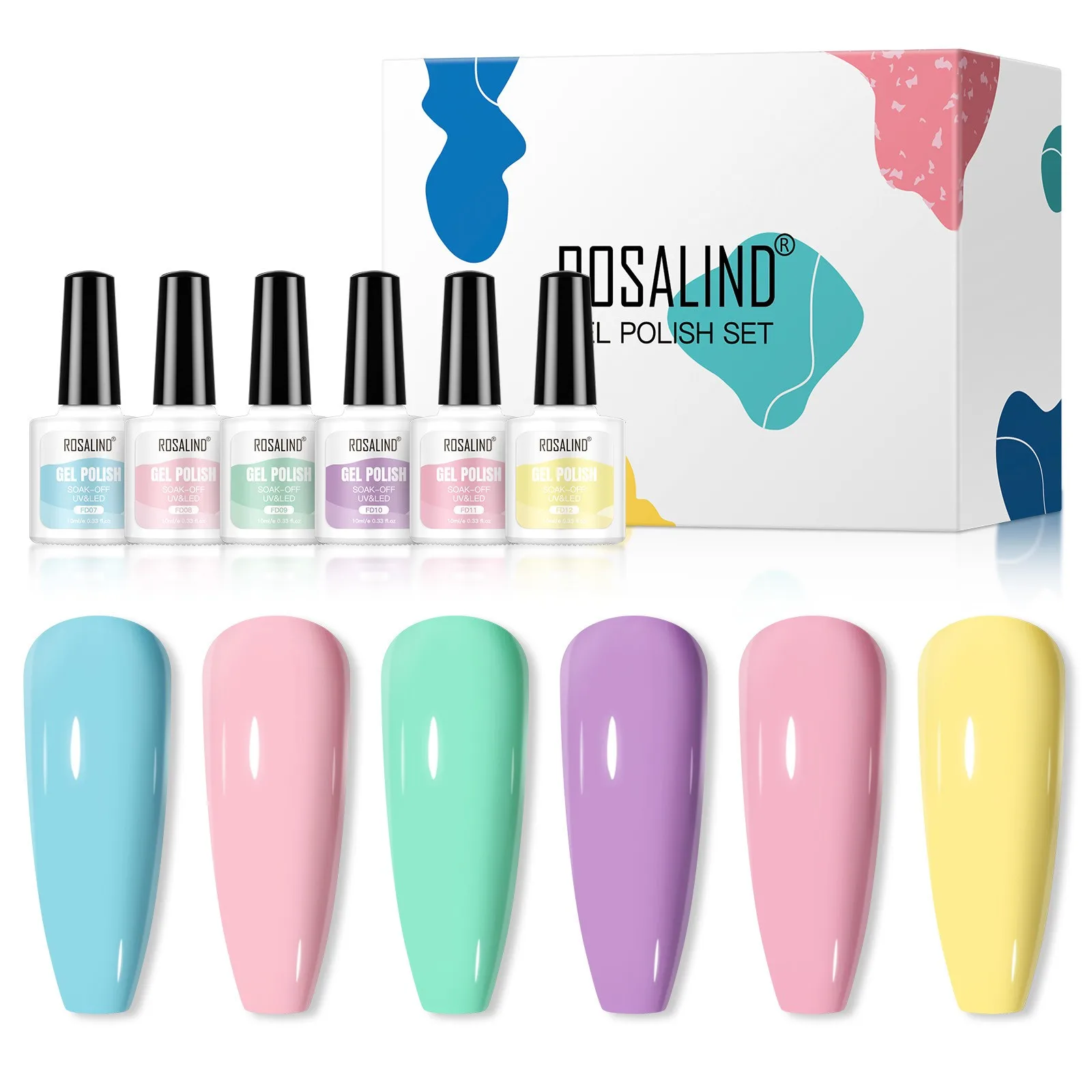 Romantic Multicolor Long-lasting Gel Nail Polish Set Bright Nail Kit 7ml*6PCS UV LED DIY Nail Art Manicure Morandi Beauty Shop A
Romantic Multicolor Long-lasting Gel Nail Polish Set Bright Nail Kit 7ml*6PCS UV LED DIY Nail Art Manicure Morandi Beauty Shop A
