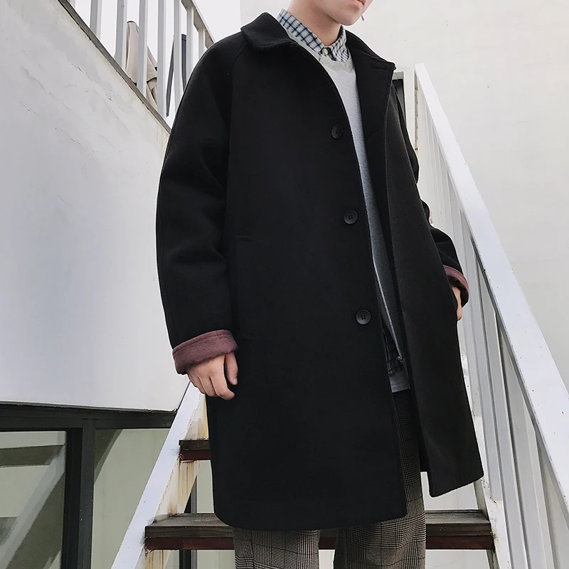 Pockets Single Breasted Wool Coat Men Winter Long Ages 18-35 Years Old Mens Coat Fashion Blazer Homme Mens Clothing AB50DY
Pockets Single Breasted Wool Coat Men Winter Long Ages 18-35 Years Old Mens Coat Fashion Blazer Homme Mens Clothing AB50DY
