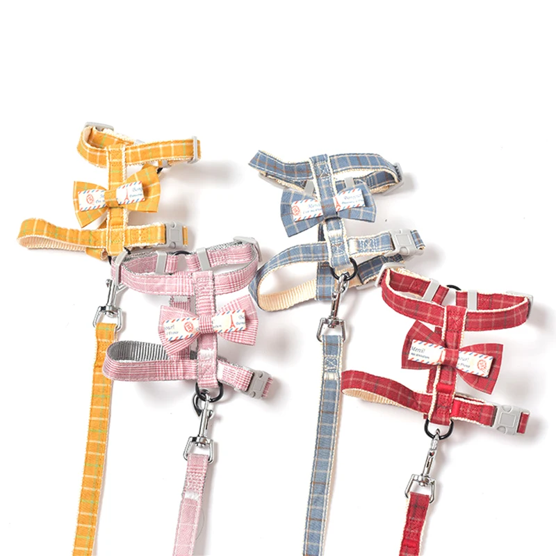 Cat Dog Harness Vest with Leash Classic Plaid Puppy Harness Kitty Cat Lead Rope Set for Small Dogs Big Cats Harness With Bow Tie
Cat Dog Harness Vest with Leash Classic Plaid Puppy Harness Kitty Cat Lead Rope Set for Small Dogs Big Cats Harness With Bow Tie