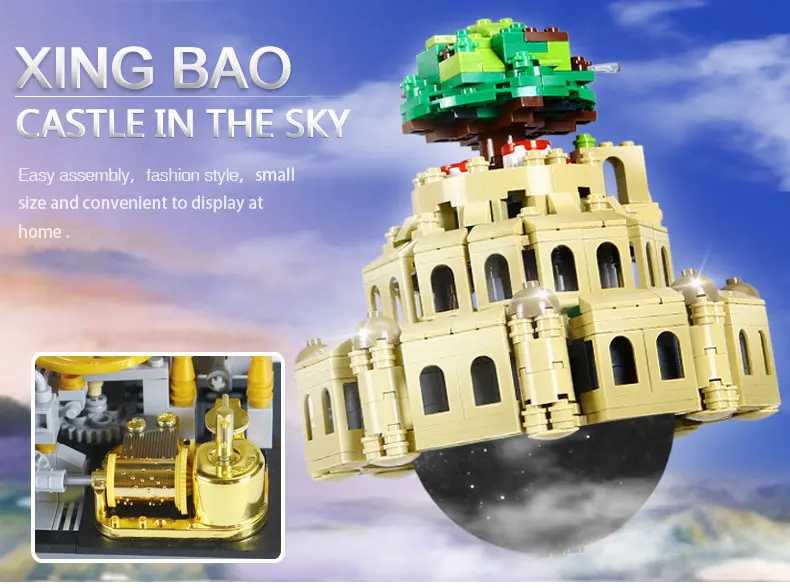 The Castle City In The Sky Building Blocks City Creator Creative Education DIY Bricks Toys Gift XingBao 05001
The Castle City In The Sky Building Blocks City Creator Creative Education DIY Bricks Toys Gift XingBao 05001
