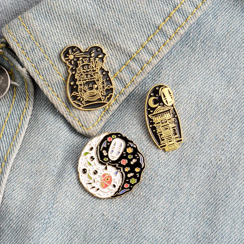 Japanese Anime Ghost Moon Castle Enamel Pin Brooches Taichi Badge for Bag Lapel Pin Buckle Jewelry Gift for Kids Friends
Japanese Anime Ghost Moon Castle Enamel Pin Brooches Taichi Badge for Bag Lapel Pin Buckle Jewelry Gift for Kids Friends