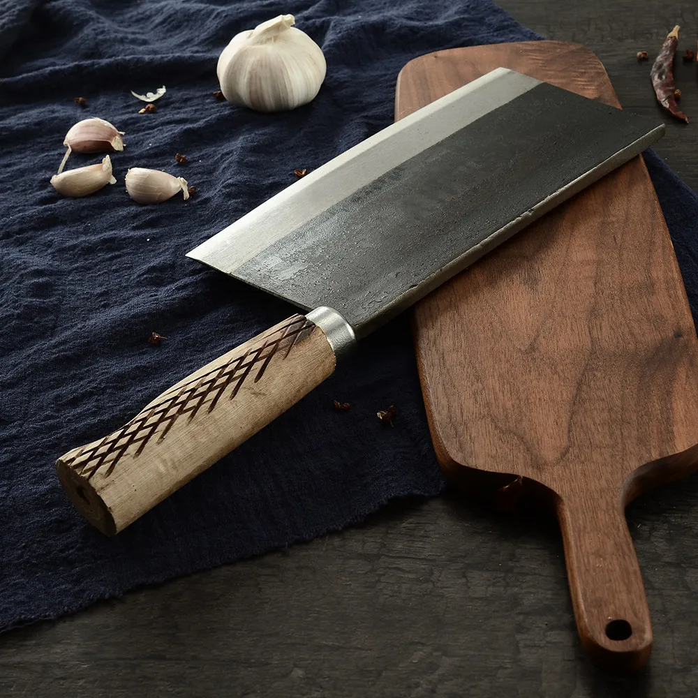 Нож мясника 8 дюймов ручной работы кованый кухонный нож деревянная ручка шеф