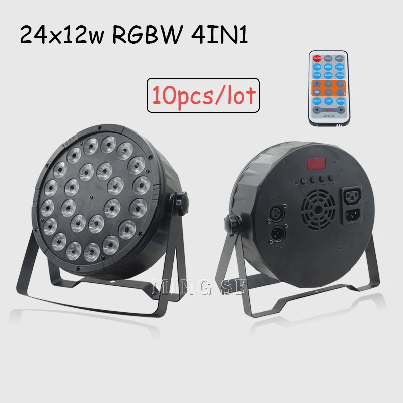 10 шт./лот 24x12 Вт RGBW 4 в 1 светодиодный прожектор Par 24*12 с dmx512 сценический светильник
