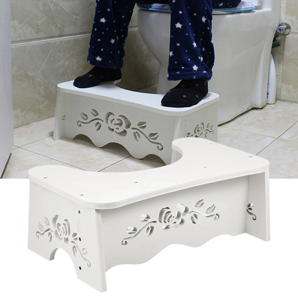 7" Toilet Wood-plastic board Squatting Stool Bathroom Potty Squat Step Stool For Proper Toilet Posture Carved with exquisite
7" Toilet Wood-plastic board Squatting Stool Bathroom Potty Squat Step Stool For Proper Toilet Posture Carved with exquisite