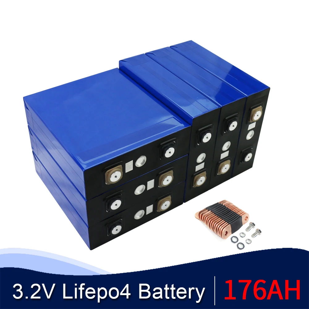 OYE GRADE A 8PCS 3.2V 176Ah Lithium Iron Phosphate cells Brand New 180AH Lifepo4 Battery 24V Solar Cells EU US TAX FREE
OYE GRADE A 8PCS 3.2V 176Ah Lithium Iron Phosphate cells Brand New 180AH Lifepo4 Battery 24V Solar Cells EU US TAX FREE