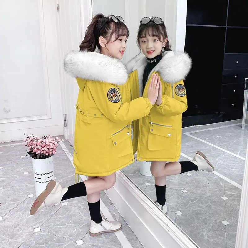 Autumn Winter Fashion Kids Jacket for Girls Warm Fur Hooded Thick Coat Girls Child Long Outerwear Girl Clothes Children's Cloth
Autumn Winter Fashion Kids Jacket for Girls Warm Fur Hooded Thick Coat Girls Child Long Outerwear Girl Clothes Children's Cloth