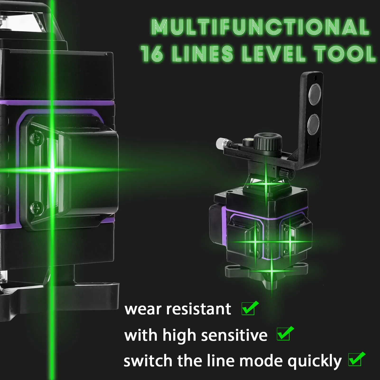 KKmoon Multifunctional 16 Lines Level Tool Vertical Horizontal Line with 3 Self-leveling Function
KKmoon Multifunctional 16 Lines Level Tool Vertical Horizontal Line with 3 Self-leveling Function