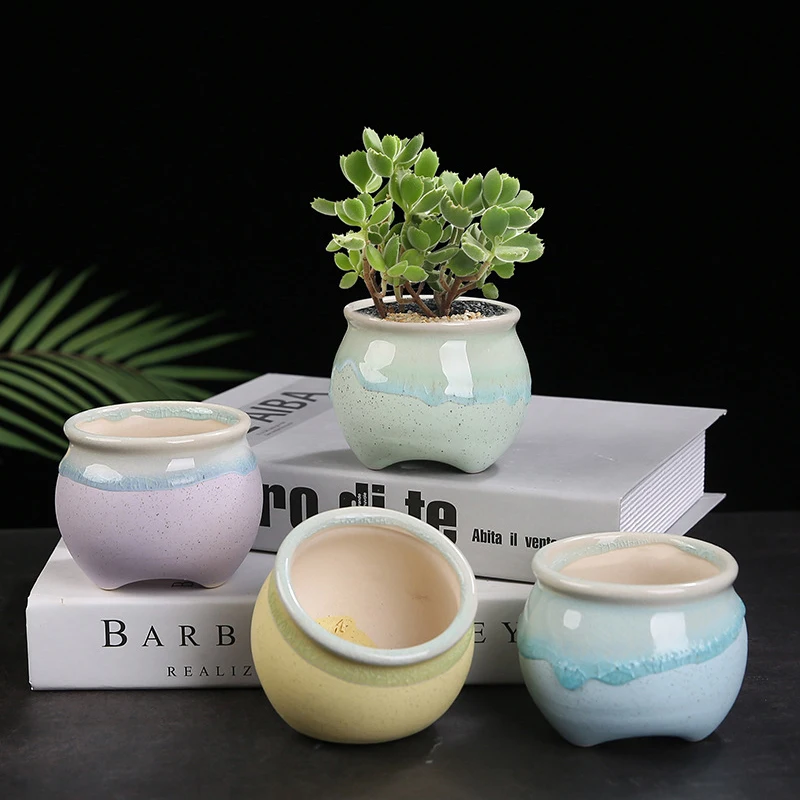 Korean Color Macaron Flow Glaze Ceramic Flower Pot Simple Succulent Green Plant Mini Basin Home Balcony Creative Gardening
Korean Color Macaron Flow Glaze Ceramic Flower Pot Simple Succulent Green Plant Mini Basin Home Balcony Creative Gardening