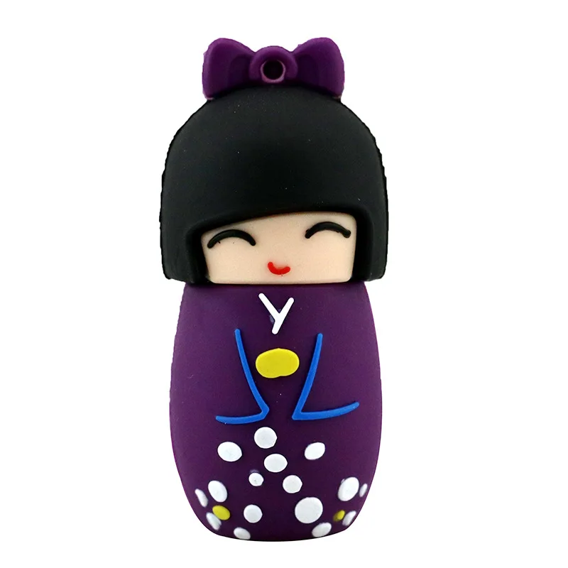 Japanese kimono doll cartoon anime beautiful sakura girl USB flash drive fashion custom personality creative gift 8g32g cute bow |